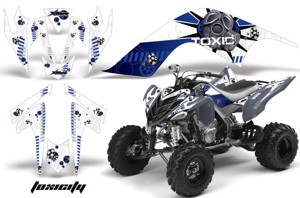 ATV Graphics Kit Quad Decal Sticker Wrap For Yamaha Raptor 700 2006-2012 TOXIC BLUE WHITE-atv motorcycle utv parts accessories gear helmets jackets gloves pantsAll Terrain Depot