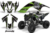 ATV Graphics Kit Quad Decal Sticker Wrap For Yamaha Raptor 700 2006-2012 TOXIC GREEN BLACK