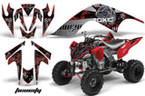 ATV Graphics Kit Quad Decal Sticker Wrap For Yamaha Raptor 700 2006-2012 TOXIC SILVER RED