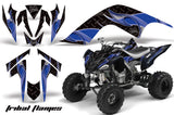 ATV Graphics Kit Quad Decal Sticker Wrap For Yamaha Raptor 700 2006-2012 TRIBALBLUE BLACK