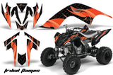 ATV Graphics Kit Quad Decal Sticker Wrap For Yamaha Raptor 700 2006-2012 TRIBAL ORANGE BLACK