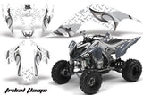 ATV Graphics Kit Quad Decal Sticker Wrap For Yamaha Raptor 700 2006-2012 TRIBAL SILVER WHITE