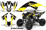 ATV Graphics Kit Quad Decal Sticker Wrap For Yamaha Raptor 700 2006-2012 TRIBAL YELLOW BLACK