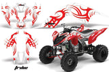 ATV Graphics Kit Quad Decal Sticker Wrap For Yamaha Raptor 700 2006-2012 TRIBE RED WHITE