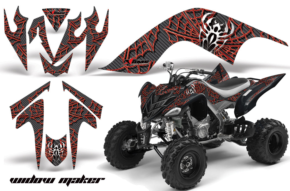 ATV Graphics Kit Quad Decal Sticker Wrap For Yamaha Raptor 700 2006-2012 WIDOW RED BLACK-atv motorcycle utv parts accessories gear helmets jackets gloves pantsAll Terrain Depot
