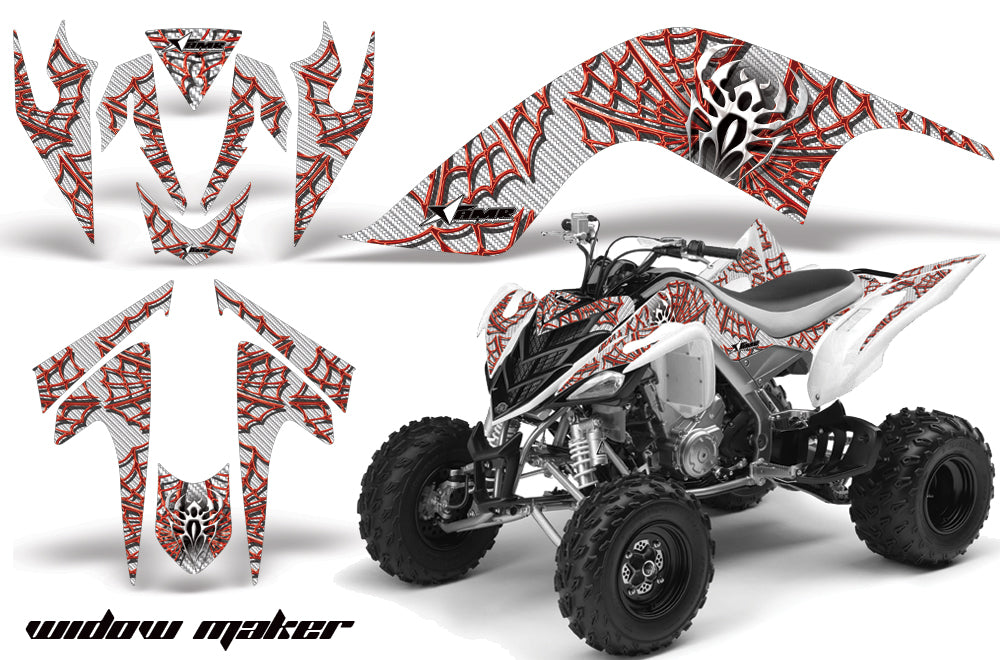ATV Graphics Kit Quad Decal Sticker Wrap For Yamaha Raptor 700 2006-2012 WIDOW RED WHITE-atv motorcycle utv parts accessories gear helmets jackets gloves pantsAll Terrain Depot