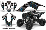ATV Graphics Kit Quad Decal Sticker Wrap For Yamaha Raptor 700 2006-2012 ZOMBIE BLACK