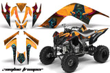 ATV Graphics Kit Quad Decal Sticker Wrap For Yamaha Raptor 700 2006-2012 ZOMBIE ORANGE