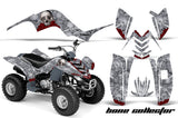 ATV Graphics Kit Quad Decal Sticker Wrap For Yamaha Raptor 80 2002-2008 BONES SILVER