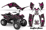 ATV Graphics Kit Quad Decal Sticker Wrap For Yamaha Raptor 80 2002-2008 BUTTERFLIES PINK BLACK