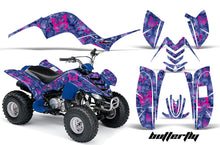 Load image into Gallery viewer, ATV Graphics Kit Quad Decal Sticker Wrap For Yamaha Raptor 80 2002-2008 BUTTERFLIES PINK BLUE-atv motorcycle utv parts accessories gear helmets jackets gloves pantsAll Terrain Depot