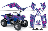 ATV Graphics Kit Quad Decal Sticker Wrap For Yamaha Raptor 80 2002-2008 BUTTERFLIES PINK BLUE