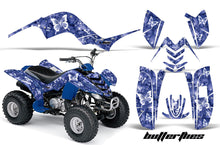 Load image into Gallery viewer, ATV Graphics Kit Quad Decal Sticker Wrap For Yamaha Raptor 80 2002-2008 BUTTERFLIES WHITE BLUE-atv motorcycle utv parts accessories gear helmets jackets gloves pantsAll Terrain Depot