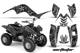 ATV Graphics Kit Quad Decal Sticker Wrap For Yamaha Raptor 80 2002-2008 NORTHSTAR BLACK