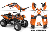 ATV Graphics Kit Quad Decal Sticker Wrap For Yamaha Raptor 80 2002-2008 WARHAWK ORANGE