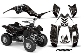 ATV Graphics Kit Quad Decal Sticker Wrap For Yamaha Raptor 80 2002-2008 REAPER BLACK-atv motorcycle utv parts accessories gear helmets jackets gloves pantsAll Terrain Depot