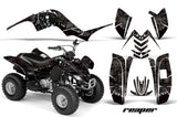 ATV Graphics Kit Quad Decal Sticker Wrap For Yamaha Raptor 80 2002-2008 REAPER BLACK