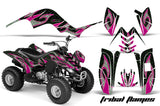ATV Graphics Kit Quad Decal Sticker Wrap For Yamaha Raptor 80 2002-2008 TRIBAL PINK BLACK
