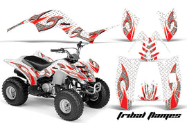 ATV Graphics Kit Quad Decal Sticker Wrap For Yamaha Raptor 80 2002-2008 TRIBAL RED WHITE-atv motorcycle utv parts accessories gear helmets jackets gloves pantsAll Terrain Depot