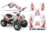 ATV Graphics Kit Quad Decal Sticker Wrap For Yamaha Raptor 80 2002-2008 TRIBAL RED WHITE