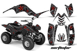 ATV Graphics Kit Quad Decal Sticker Wrap For Yamaha Raptor 80 2002-2008 NORTHSTAR RED BLACK