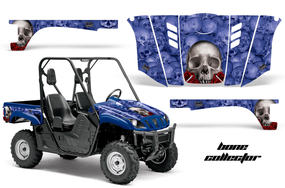 UTV Graphics Kit Decal Wrap For Yamaha Rhino 450/660/700 2004-2013 BONES BLUE-atv motorcycle utv parts accessories gear helmets jackets gloves pantsAll Terrain Depot
