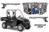 UTV Graphics Kit Decal Wrap For Yamaha Rhino 450/660/700 2004-2013 CHECKERED BLUE