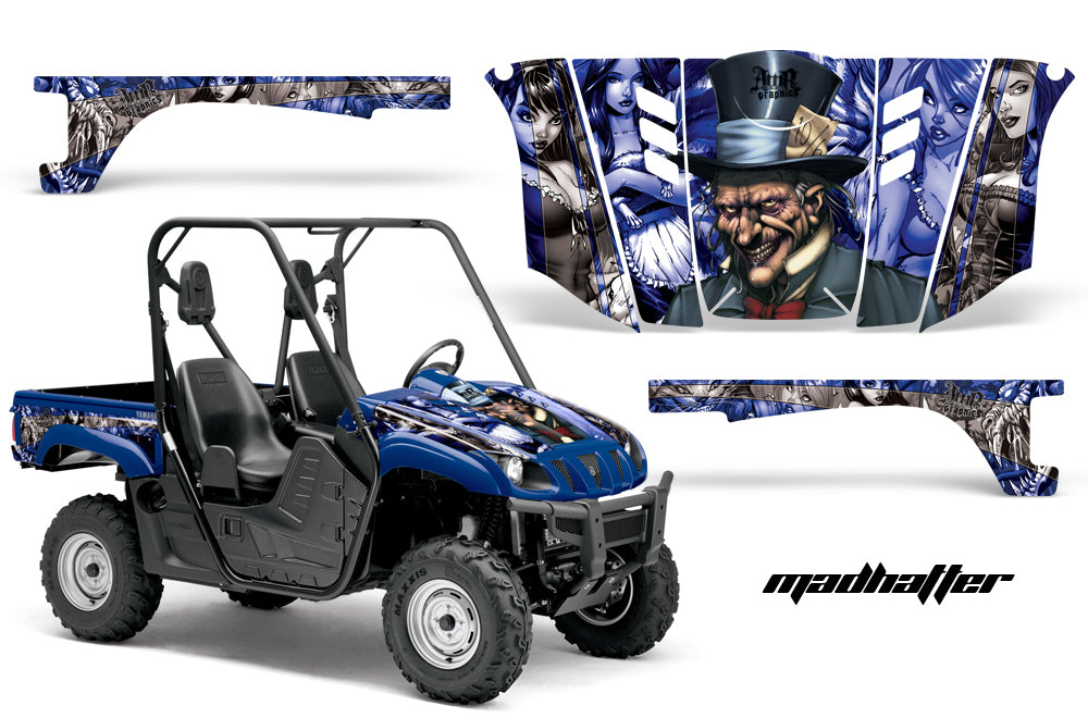 UTV Graphics Kit Decal Wrap For Yamaha Rhino 450/660/700 2004-2013 HATTER BLUE SILVER-atv motorcycle utv parts accessories gear helmets jackets gloves pantsAll Terrain Depot
