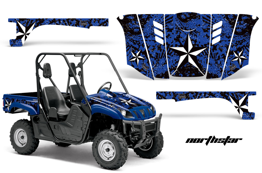 UTV Graphics Kit Decal Wrap For Yamaha Rhino 450/660/700 2004-2013 NORTHSTAR BLUE-atv motorcycle utv parts accessories gear helmets jackets gloves pantsAll Terrain Depot