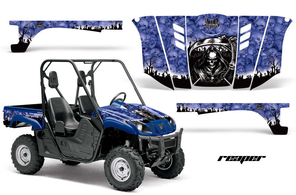 UTV Graphics Kit Decal Wrap For Yamaha Rhino 450/660/700 2004-2013 REAPER BLUE-atv motorcycle utv parts accessories gear helmets jackets gloves pantsAll Terrain Depot