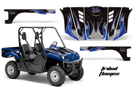 UTV Graphics Kit Decal Wrap For Yamaha Rhino 450/660/700 2004-2013 TRIBAL BLUE BLACK-atv motorcycle utv parts accessories gear helmets jackets gloves pantsAll Terrain Depot