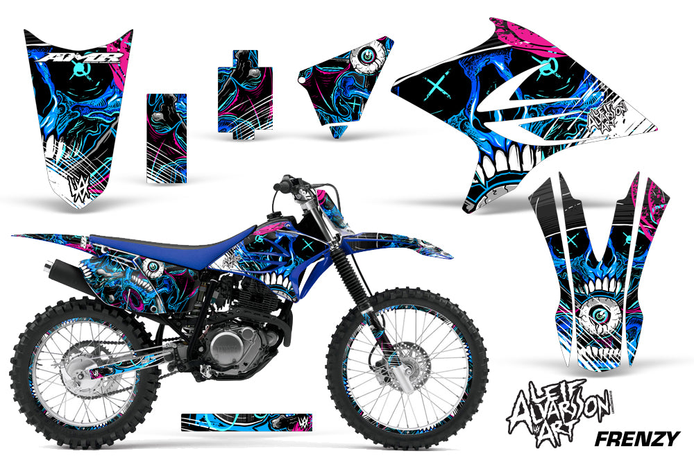 Graphics Kit Decal Sticker Wrap + # Plates For Yamaha TTR230 2005-2018 FRENZY BLUE-atv motorcycle utv parts accessories gear helmets jackets gloves pantsAll Terrain Depot