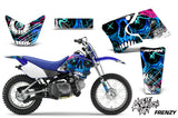 Dirt Bike Graphics Kit Decal Wrap For Yamaha TTR90 TTR90E 2000-2007 FRENZY BLUE