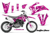 Dirt Bike Graphics Kit Decal Sticker Wrap For Yamaha TTR110 2008-2018 BUTTERFLIES WHITE PINK