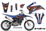 Dirt Bike Graphics Kit Decal Sticker Wrap For Yamaha TTR110 2008-2018 FIRESTORM BLUE