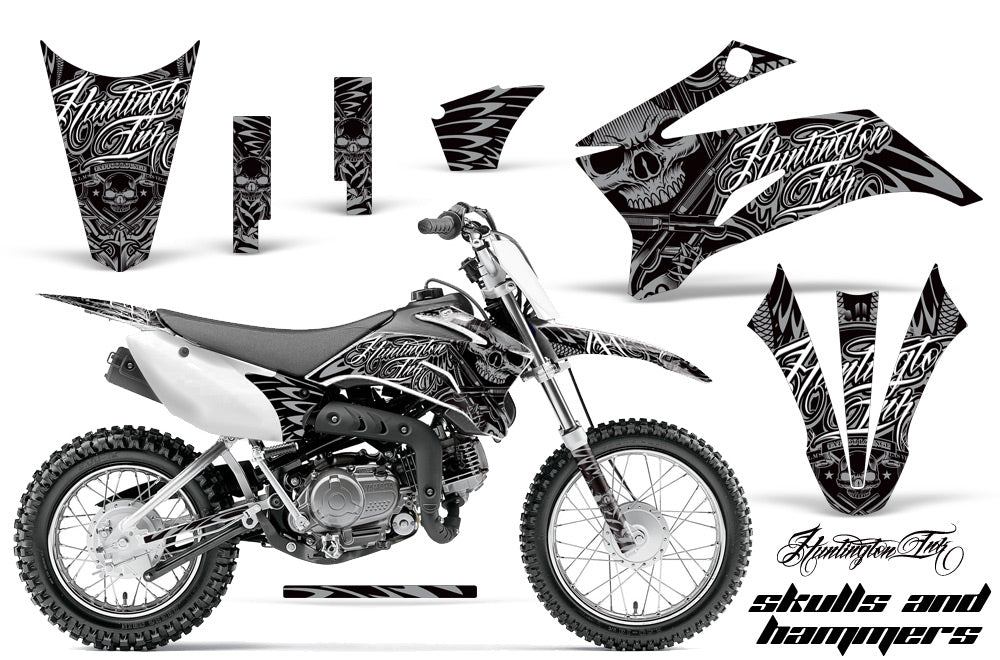 Dirt Bike Graphics Kit Decal Sticker Wrap For Yamaha TTR110 2008-2018 HISH SILVER-atv motorcycle utv parts accessories gear helmets jackets gloves pantsAll Terrain Depot
