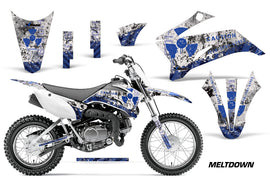 Dirt Bike Graphics Kit Decal Sticker Wrap For Yamaha TTR110 2008-2018 MELTDOWN BLUE WHITE-atv motorcycle utv parts accessories gear helmets jackets gloves pantsAll Terrain Depot