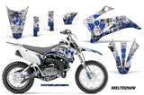 Dirt Bike Graphics Kit Decal Sticker Wrap For Yamaha TTR110 2008-2018 MELTDOWN BLUE WHITE