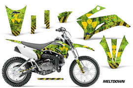 Dirt Bike Graphics Kit Decal Sticker Wrap For Yamaha TTR110 2008-2018 MELTDOWN YELLOW GREEN-atv motorcycle utv parts accessories gear helmets jackets gloves pantsAll Terrain Depot
