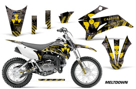 Dirt Bike Graphics Kit Decal Sticker Wrap For Yamaha TTR110 2008-2018 MELTDOWN YELLOW BLACK-atv motorcycle utv parts accessories gear helmets jackets gloves pantsAll Terrain Depot
