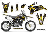 Dirt Bike Graphics Kit Decal Sticker Wrap For Yamaha TTR110 2008-2018 MELTDOWN YELLOW BLACK