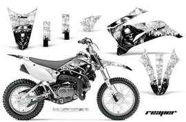 Dirt Bike Graphics Kit Decal Sticker Wrap For Yamaha TTR110 2008-2018 REAPER WHITE-atv motorcycle utv parts accessories gear helmets jackets gloves pantsAll Terrain Depot