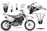 Dirt Bike Graphics Kit Decal Sticker Wrap For Yamaha TTR110 2008-2018 REAPER WHITE