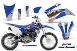 Dirt Bike Graphics Kit Decal Sticker Wrap For Yamaha TTR110 2008-2018 WARHAWK BLUE