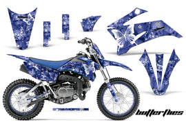 Graphics Kit Decal Sticker Wrap + # Plates For Yamaha TTR110 2008-2018 BUTTERFLIES WHITE BLUE-atv motorcycle utv parts accessories gear helmets jackets gloves pantsAll Terrain Depot