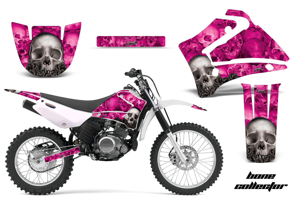 Dirt Bike Graphics Kit MX Decal Wrap For Yamaha TTR125LE 2000-2007 BONES PINK-atv motorcycle utv parts accessories gear helmets jackets gloves pantsAll Terrain Depot