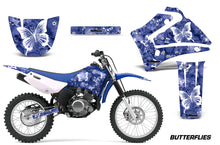 Load image into Gallery viewer, Dirt Bike Graphics Kit MX Decal Wrap For Yamaha TTR125LE 2000-2007 BUTTERFLIES WHITE BLUE-atv motorcycle utv parts accessories gear helmets jackets gloves pantsAll Terrain Depot