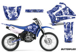 Dirt Bike Graphics Kit MX Decal Wrap For Yamaha TTR125LE 2000-2007 BUTTERFLIES WHITE BLUE