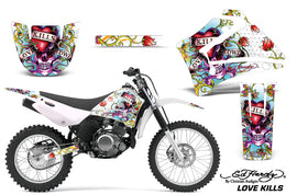 Dirt Bike Graphics Kit MX Decal Wrap For Yamaha TTR125LE 2000-2007 EDHLK WHITE-atv motorcycle utv parts accessories gear helmets jackets gloves pantsAll Terrain Depot