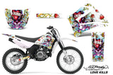 Dirt Bike Graphics Kit MX Decal Wrap For Yamaha TTR125LE 2000-2007 EDHLK WHITE